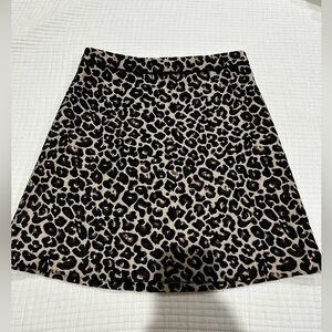 Anthropologie Leopard Skirt
